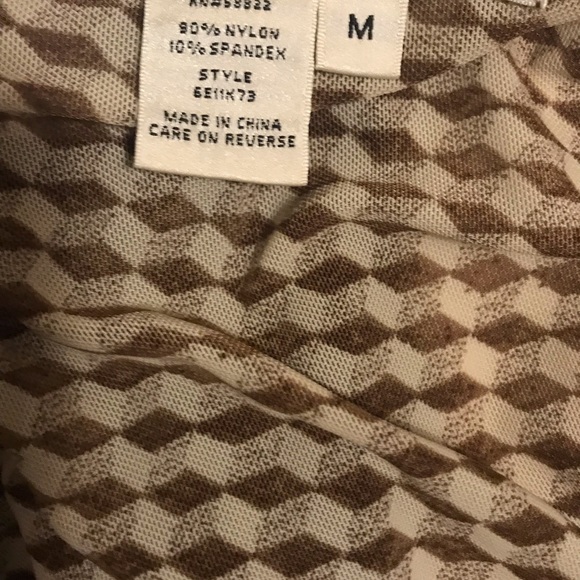 Studio M Brown and Cream Top Medium - Picture 6 of 6